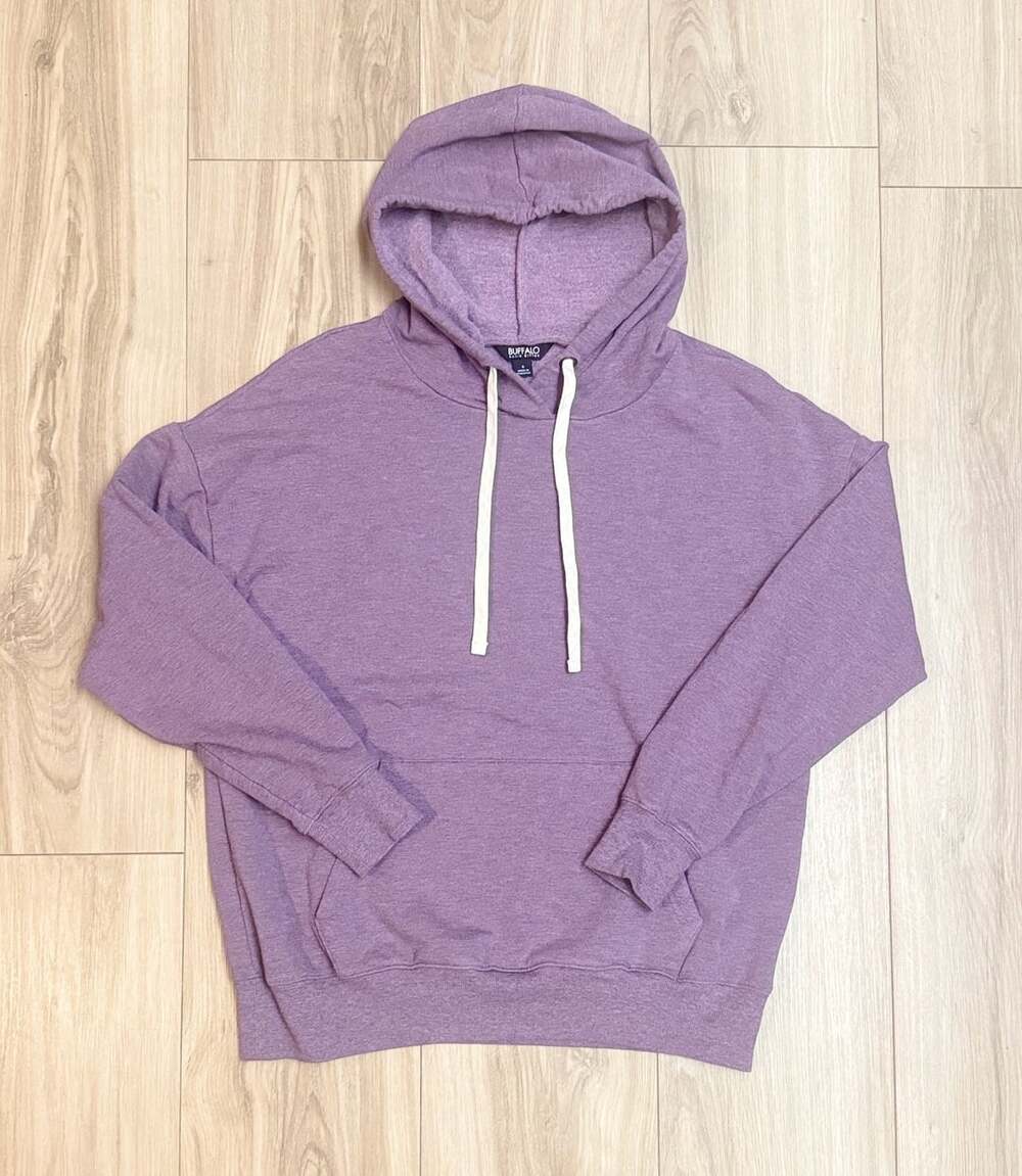 Buffalo David Bitton Purple Heather Pullover Hoodie with Pocket Size S
